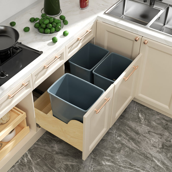 HomLux Trash Can Wastebasket for Kitchen Office Bathroom Wayfair